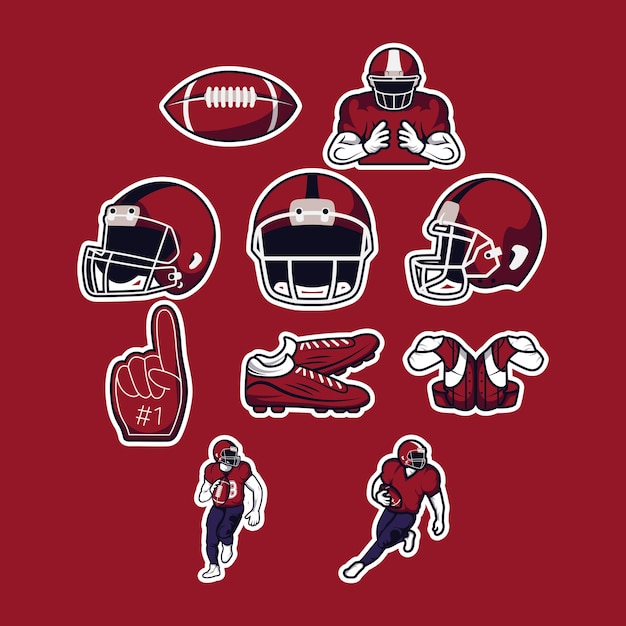 Ten american football icons