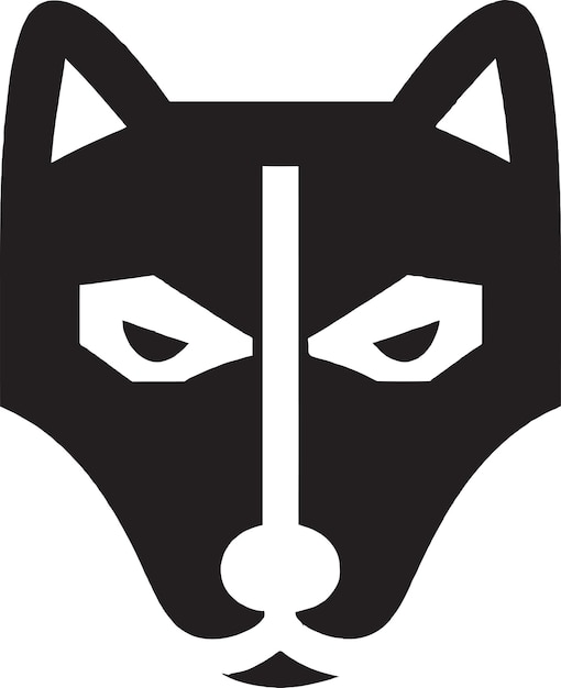 Tenacious wolf icon with a determined attitude