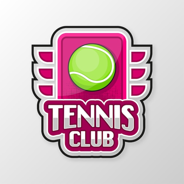 Tenis ball Sport game tournament League team and fan club Vector illustration