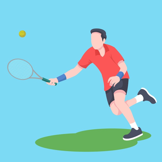 tennis athlete vector art design