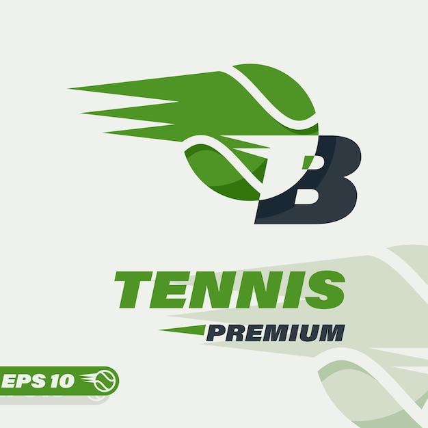 Tennis Ball Alphabet B Logo