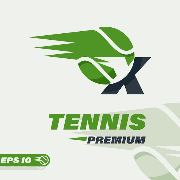 Tennis Ball Alphabet X Logo