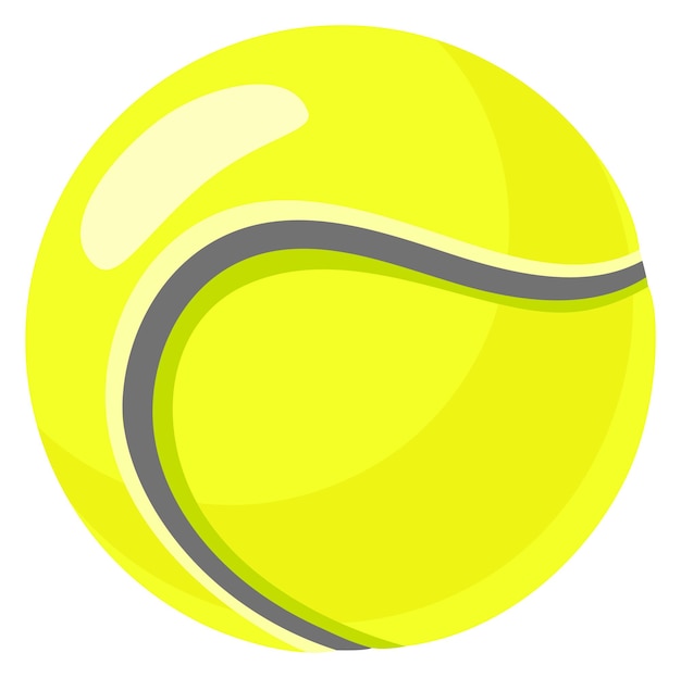 Tennis ball icon Yellow sport game equipment