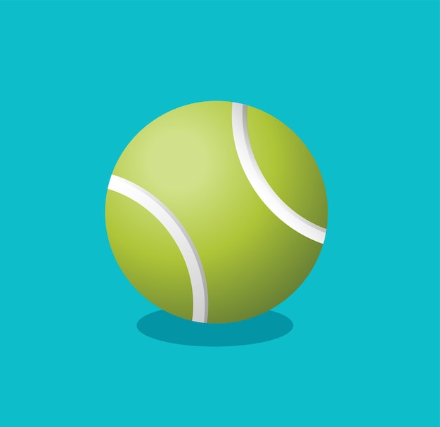 Tennis ball isolated vector illustration