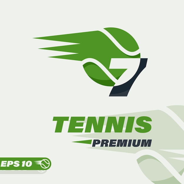 Tennis Ball Numeric 7 Logo