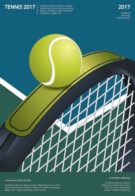 Tennis Championship Poster Vector illustration