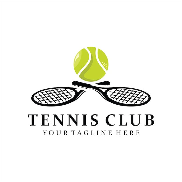 Tennis Logo Template Vector Active sport and tennis tournament championship