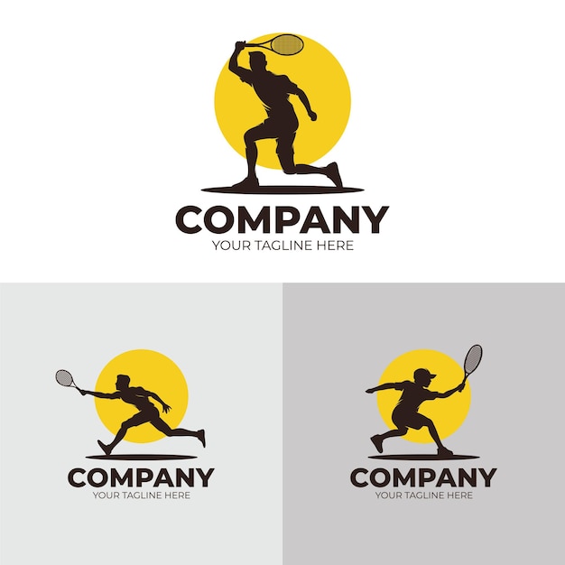 Tennis player logo design inspiration