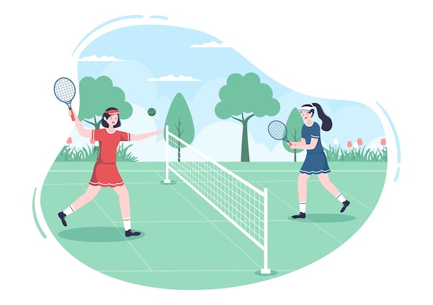 Tennis Player Sport Illustration