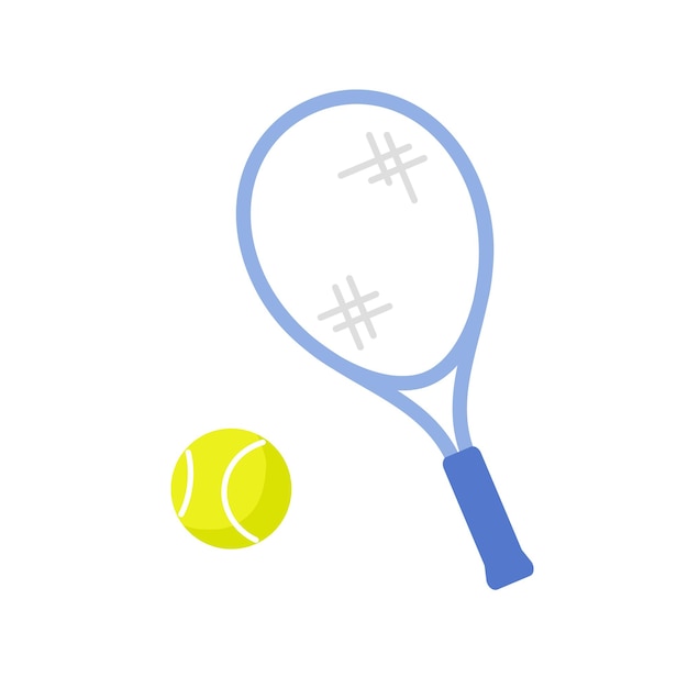 Tennis racket and ball