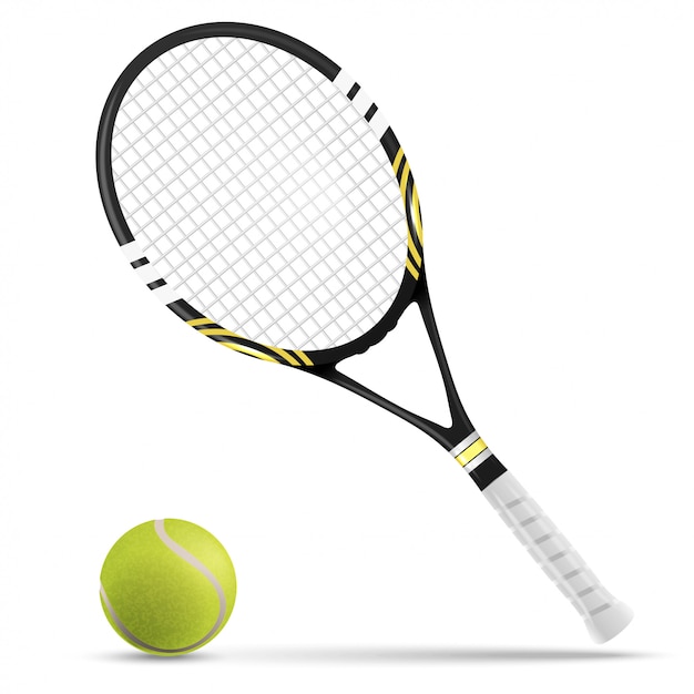 Tennis racket and ball