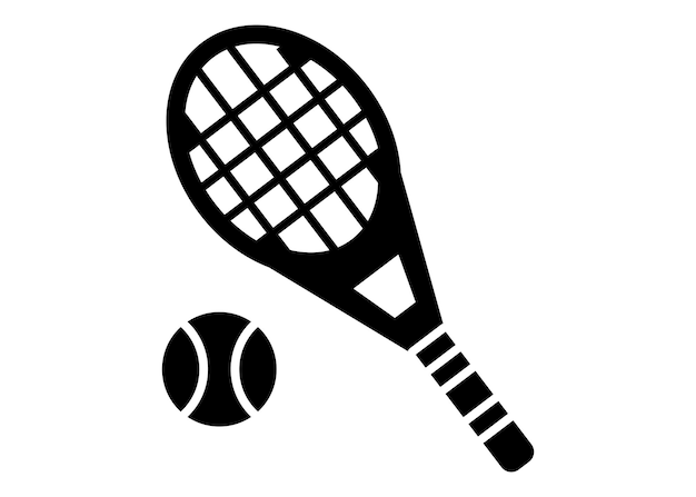 Tennis racket icon design template isolated illustration