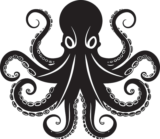 Tentacle Tales Octopus Emblem Design Oceanic Odyssey Octopus Icon Vector