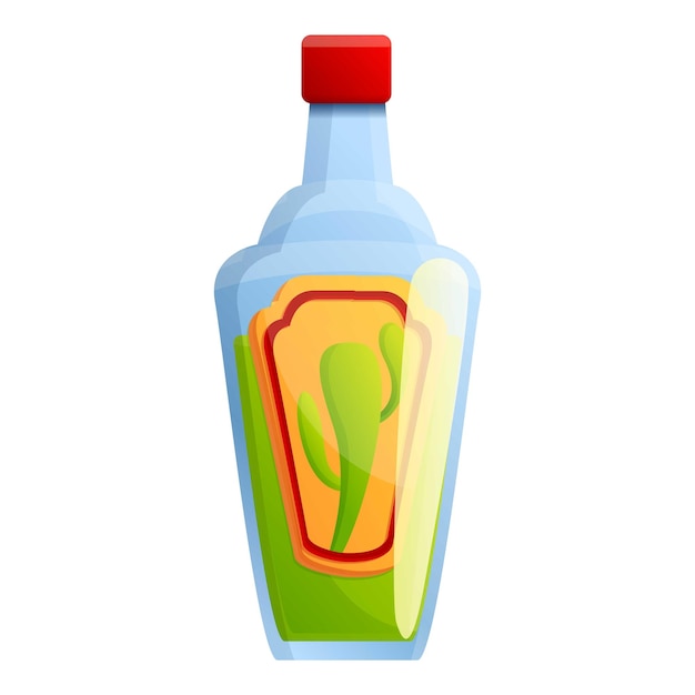 Tequila bottle icon Cartoon of tequila bottle vector icon for web design isolated on white background