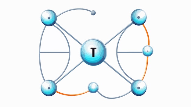 Vector terbium symbol and electron diagram illustration