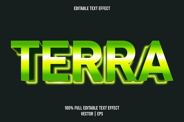 Terra editable text effect neon style