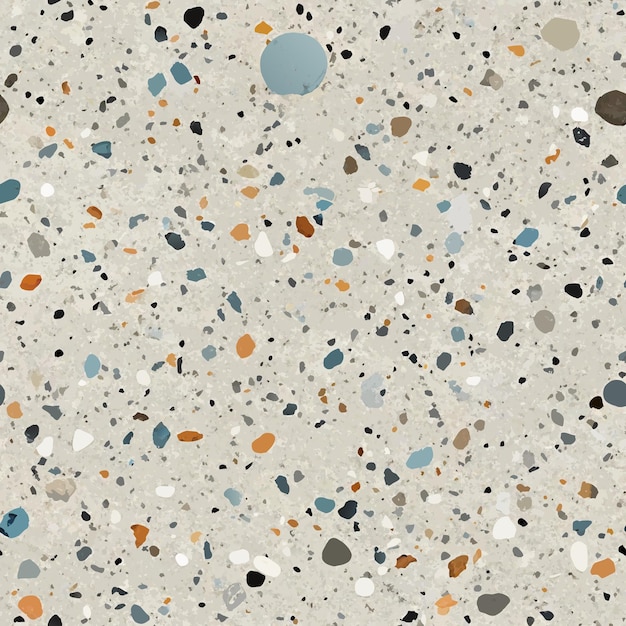 Terrazzo flooring vector seamless pattern Italian terrazzo mosaic texture Terrazzo seamless print