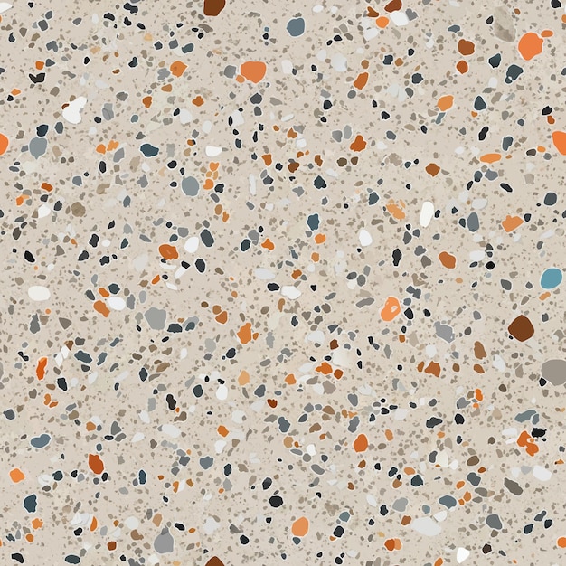 Terrazzo flooring vector seamless pattern Italian terrazzo mosaic texture Terrazzo seamless print