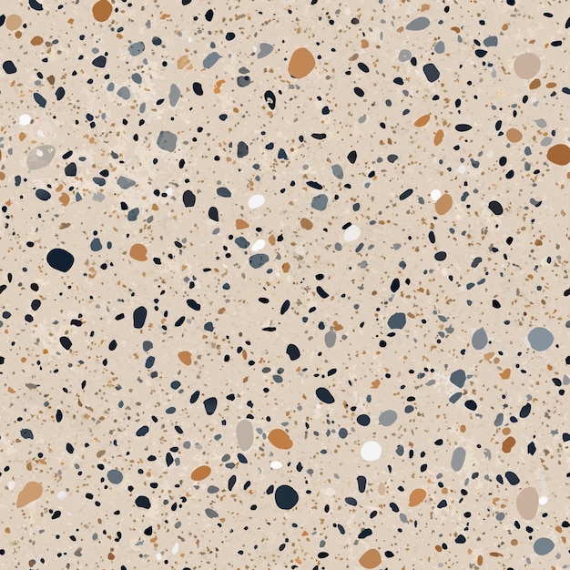 Terrazzo flooring vector seamless pattern Italian terrazzo mosaic texture Terrazzo seamless print