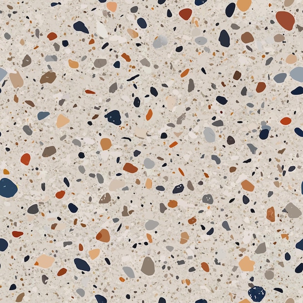 Terrazzo flooring vector seamless pattern Italian terrazzo mosaic texture Terrazzo seamless print