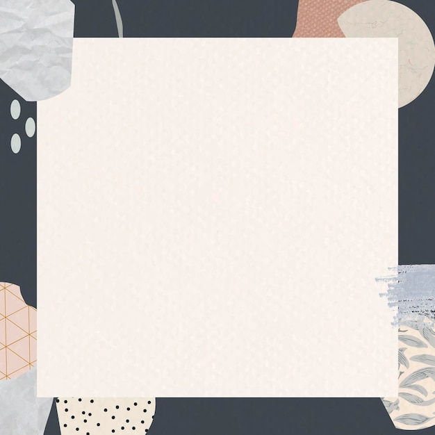 Terrazzo frame on beige background vector