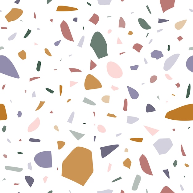 Terrazzo seamless pattern colorful abstract geometric background