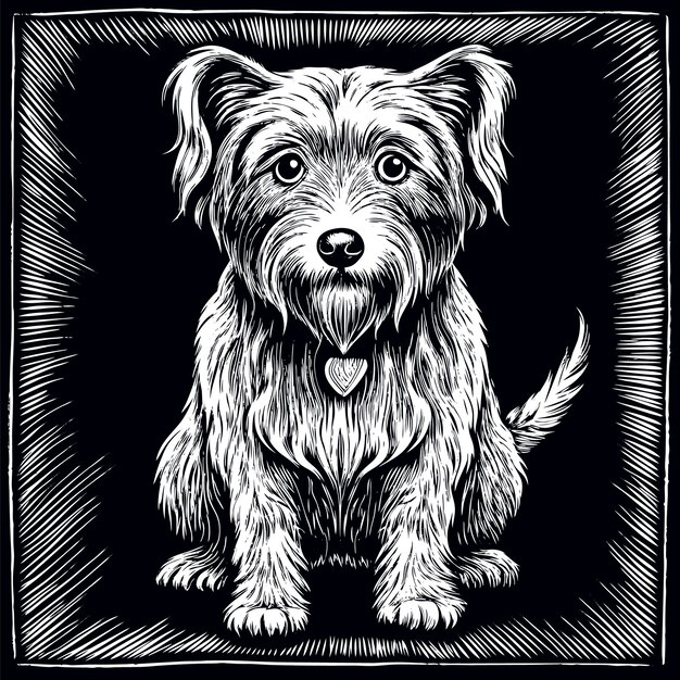 Vector terrier dog vector