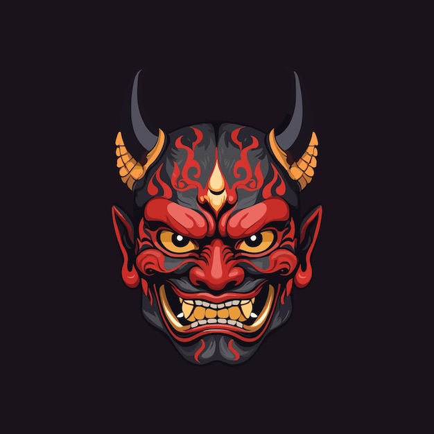 Terrifying Scarlet Hannya Mask Design