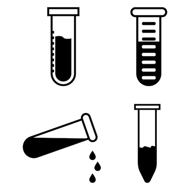 Test tube icon vector