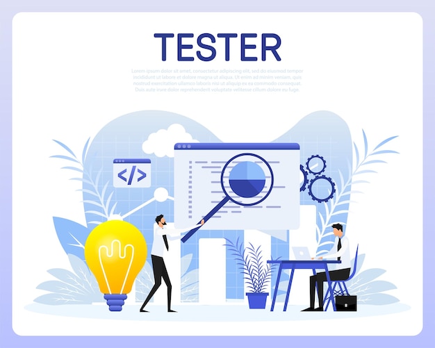 Tester people great design for any purposes Flat vector