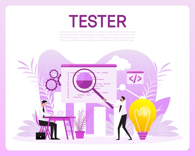 Tester people great design for any purposes Flat vector