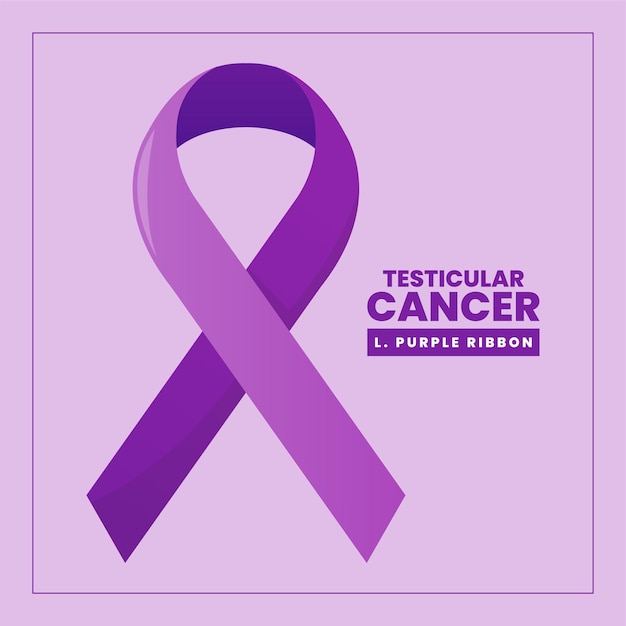 Testicular cancer light purple ribbon eps vector