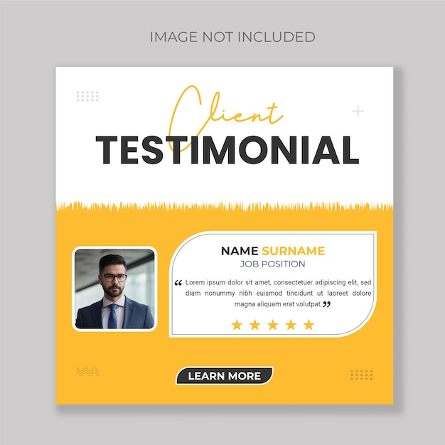 testimonial social media square banner client testimonials social media post banner design template