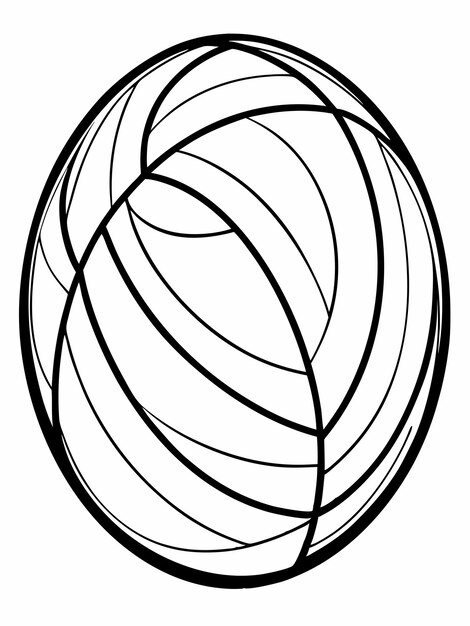 Tetherball colouring book pages for children and adults with vector design