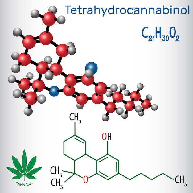 Vector tetrahydrocannabinol thc principal psychoactive constituent of cannabis