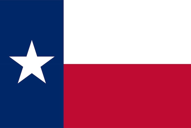 Texas state flag Vector illustration