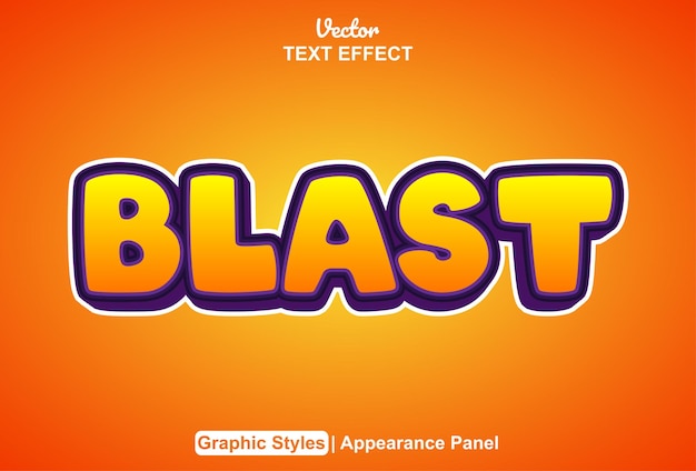 Text blast effect with graphic style and editable