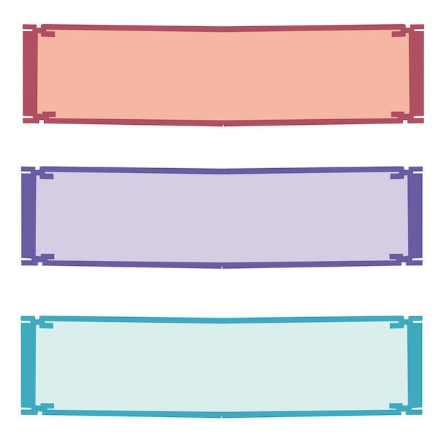 Text box border frame colorful aesthetic illustration design