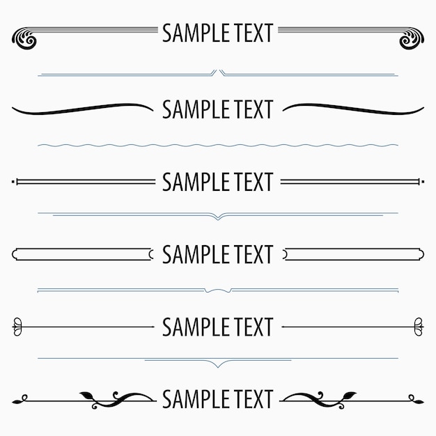 Text dividers and separators (set 4)