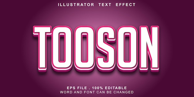 Text-effct-editable-tooson