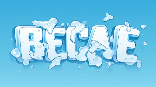 Text effect 2d cartoon for ui and ux