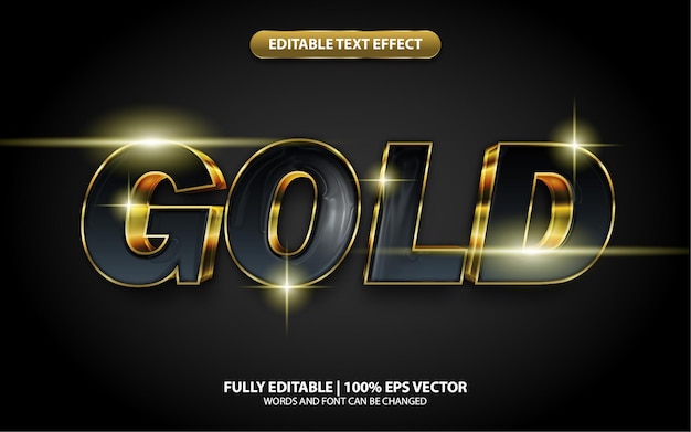 Text Effect 3D Gold