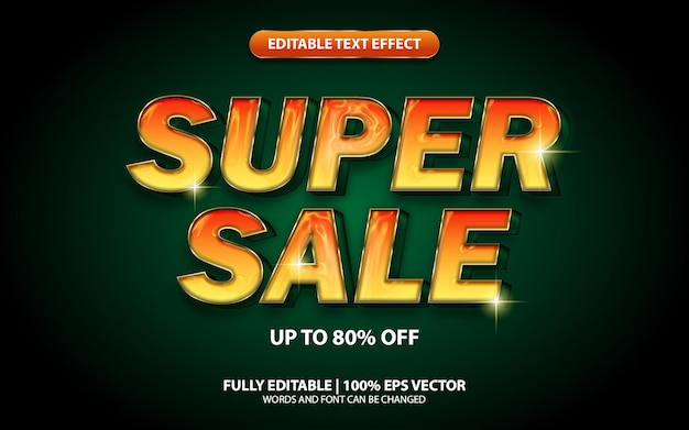 Text Effect 3D Super Sale