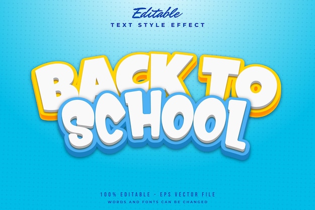 Text effect back to school