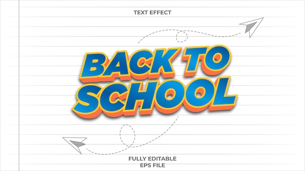 TEXT EFFECT BACK TO SCHOOL