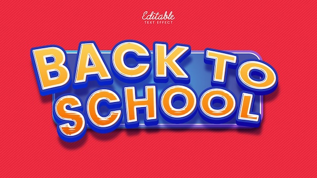 Text Effect back to school