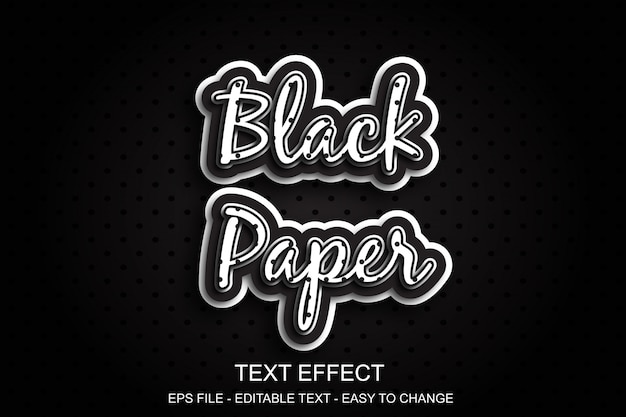 Text effect black and white