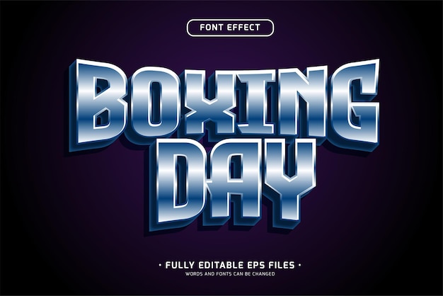 text effect boxing day editable vector style