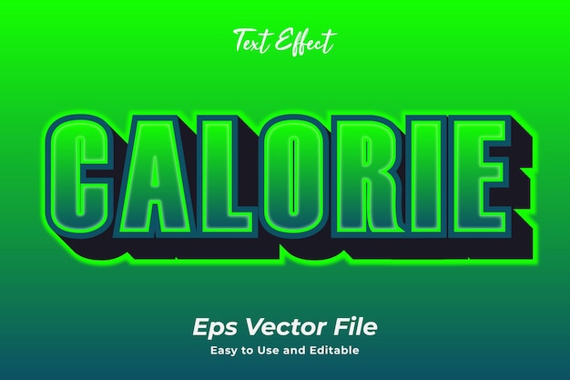 text effect calorie editable