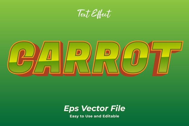 Text Effect Carrot Editable